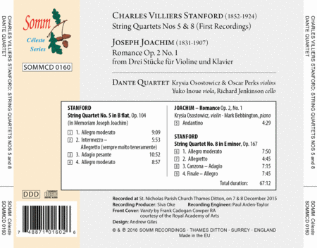 Stanford: String Quartets Nos. 5 & 8