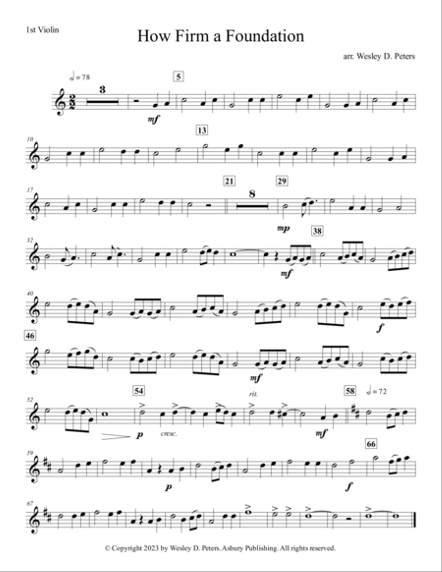 How Firm a Foundation (String Quartet) String Quartet scores gallery preview page 2