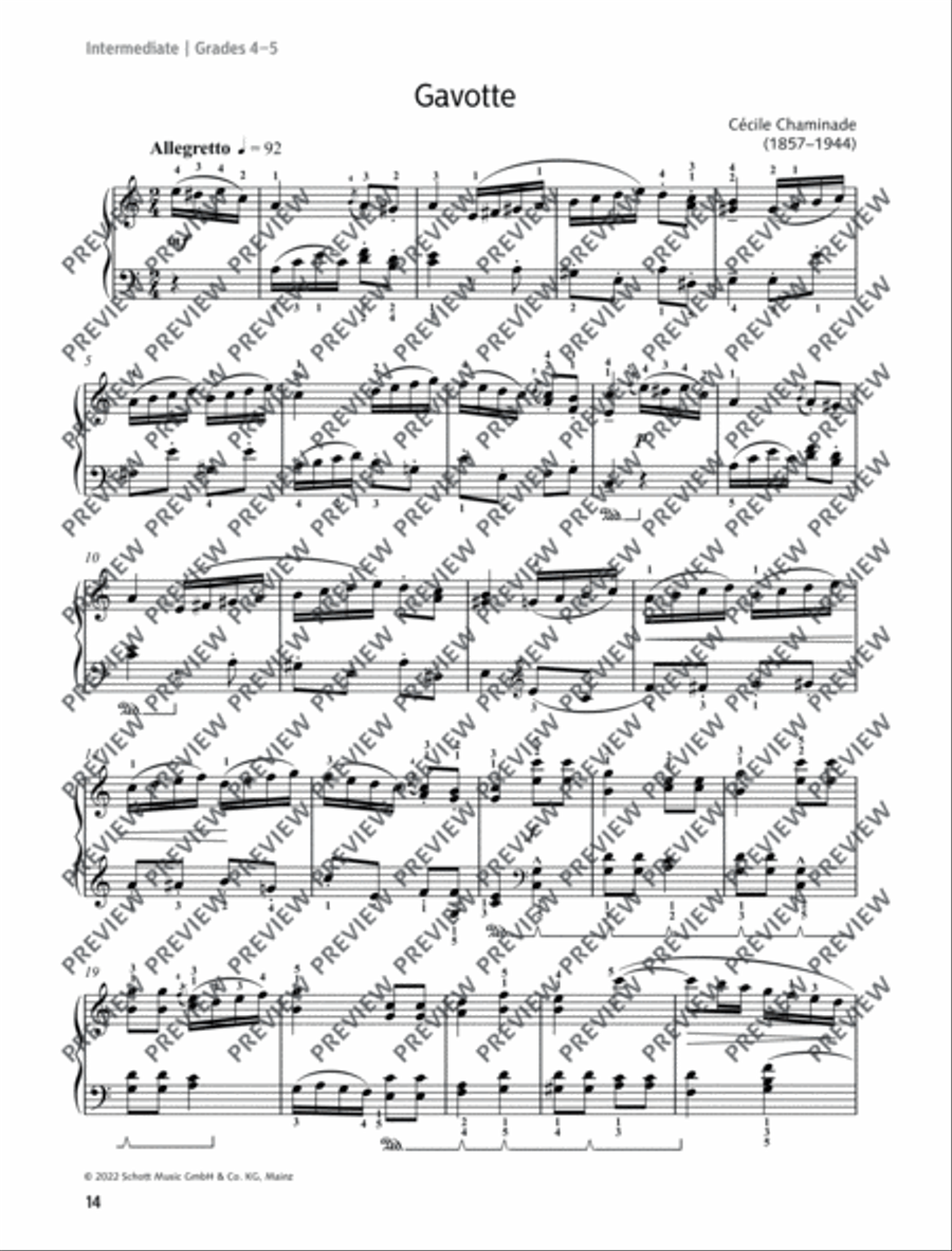 Gavotte Piano Solo scores gallery preview page 2