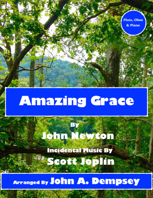 Book cover for Amazing Grace / The Entertainer (Trio for Flute, Oboe and Piano)