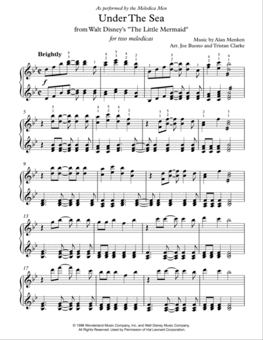 Under The Sea Set of Parts scores gallery preview page 1