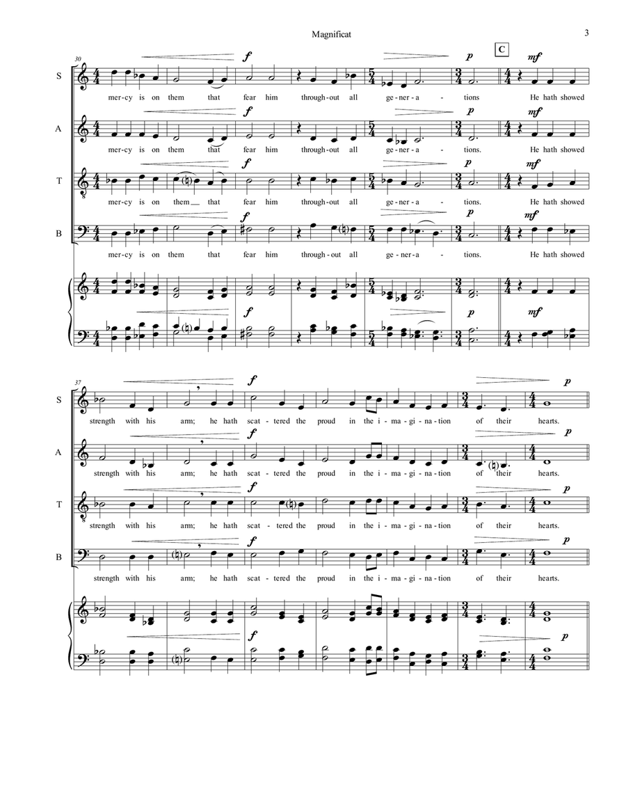 Magnificat - The Song of Mary 4-Part scores gallery preview page 3