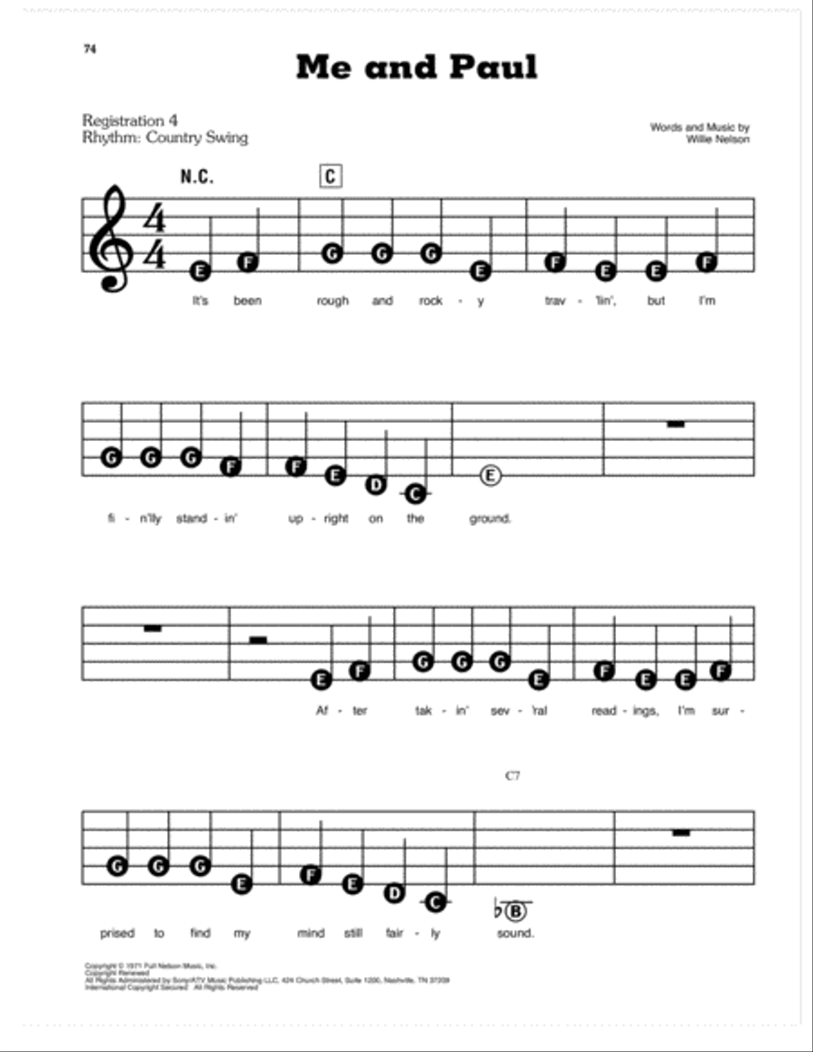Me And Paul Me And Paul Electronic Keyboard scores gallery preview page 1