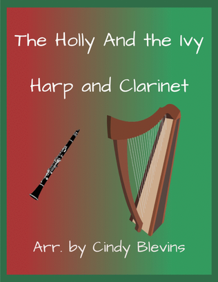 Book cover for The Holly and the Ivy, for Harp and Clarinet