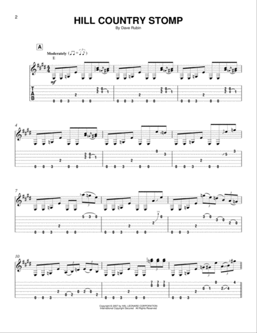 Hill Country Stomp Hill Country Stomp Electric Guitar scores gallery preview page 1