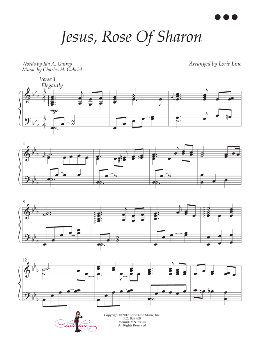 Jesus, Rose Of Sharon Jesus, Rose Of Sharon Piano Solo scores gallery preview page 2