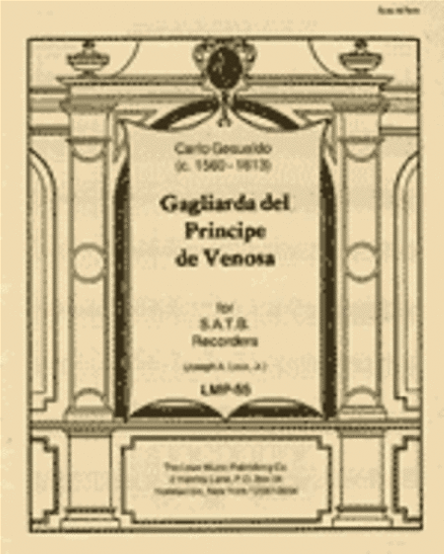 Gagliarda del Principe de Venosa Recorder scores gallery preview page 1