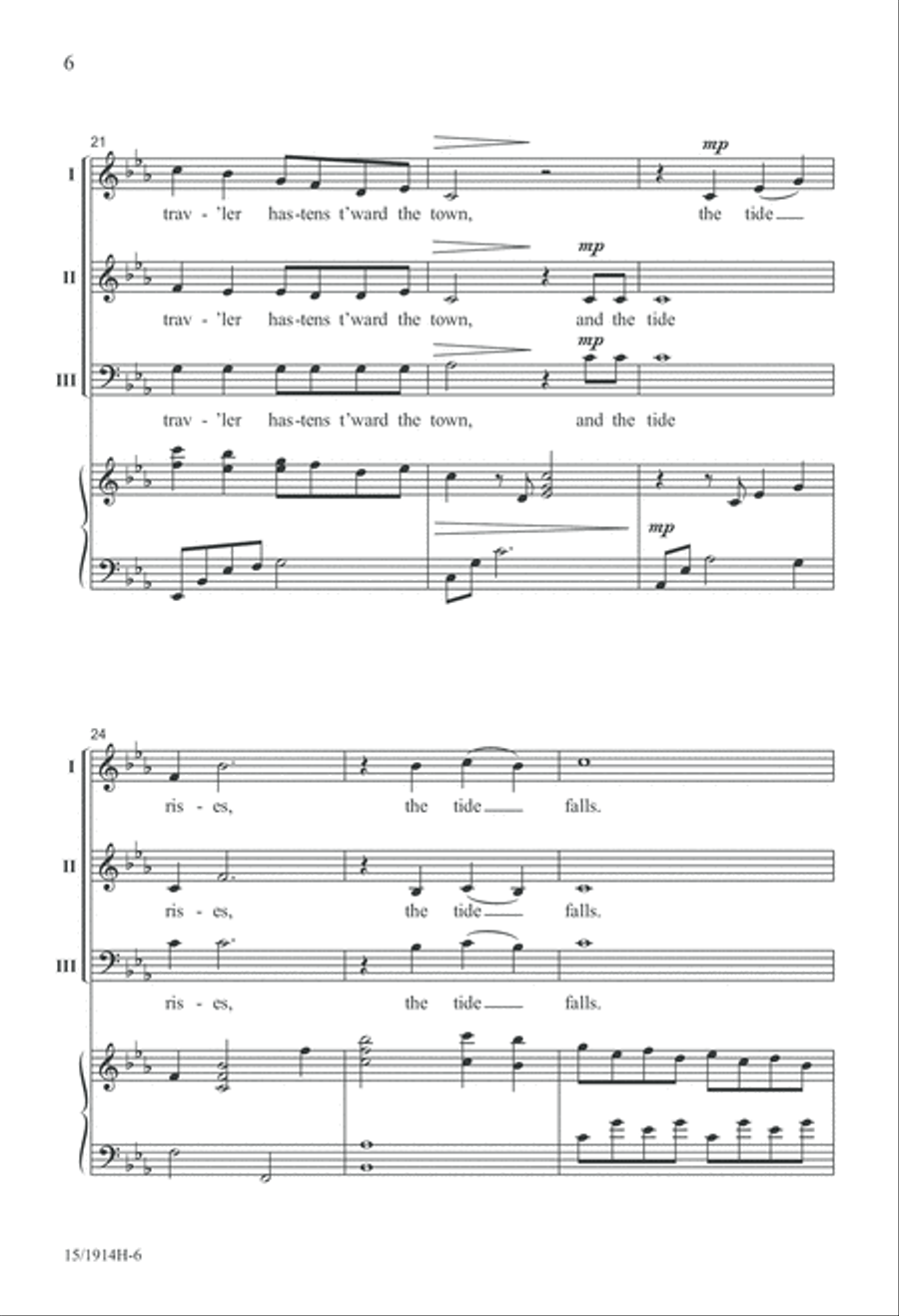 The Tide Rises, The Tide Falls The Tide Rises, The Tide Falls 3-Part scores gallery preview page 7