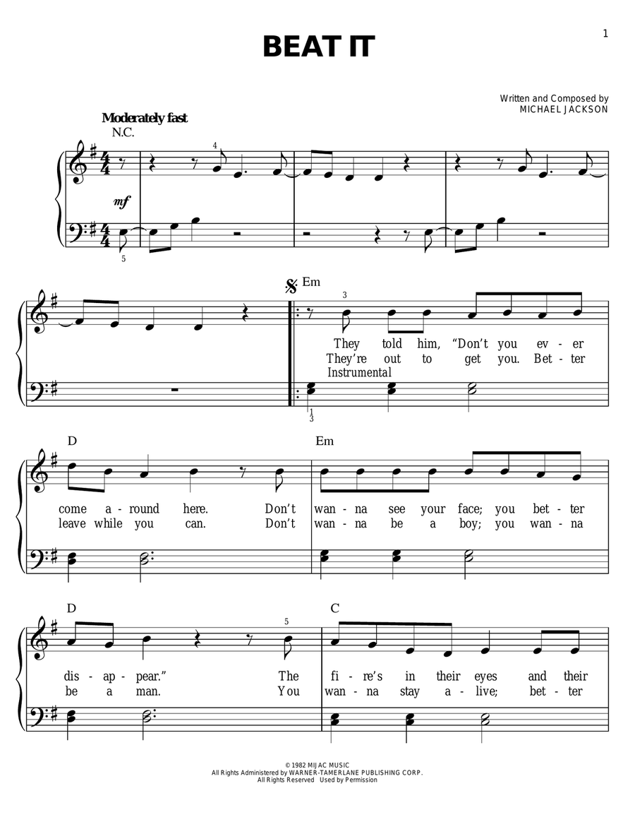 Beat It Voice scores gallery preview page 1