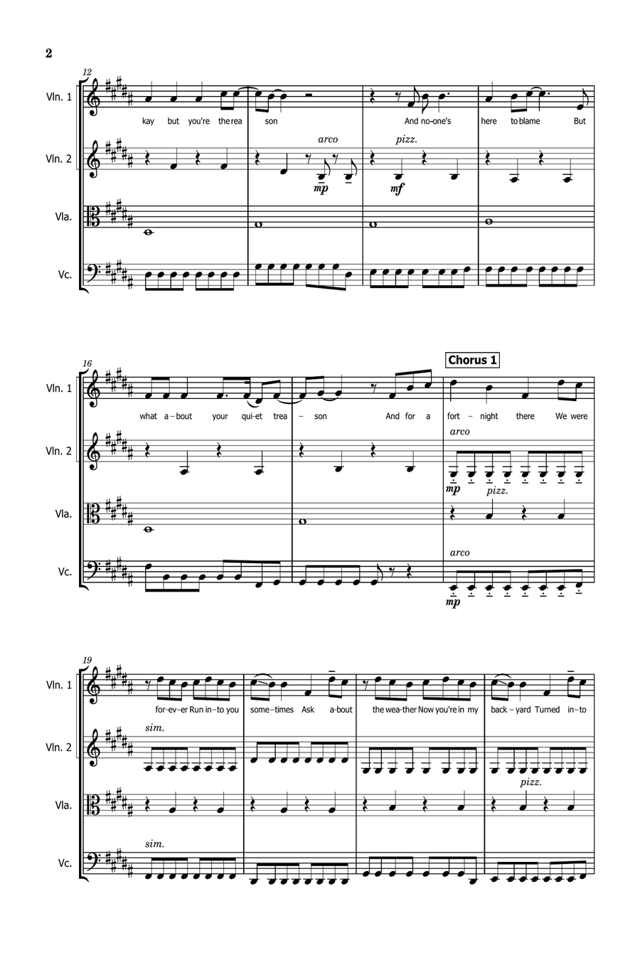 Fortnight Fortnight String Quartet scores gallery preview page 2