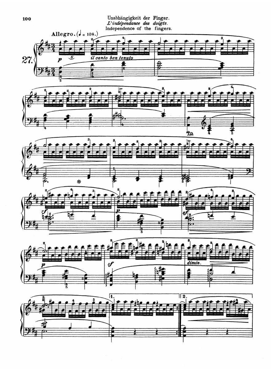 Czerny: Art of Finger Dexterity, Op. 740, Complete