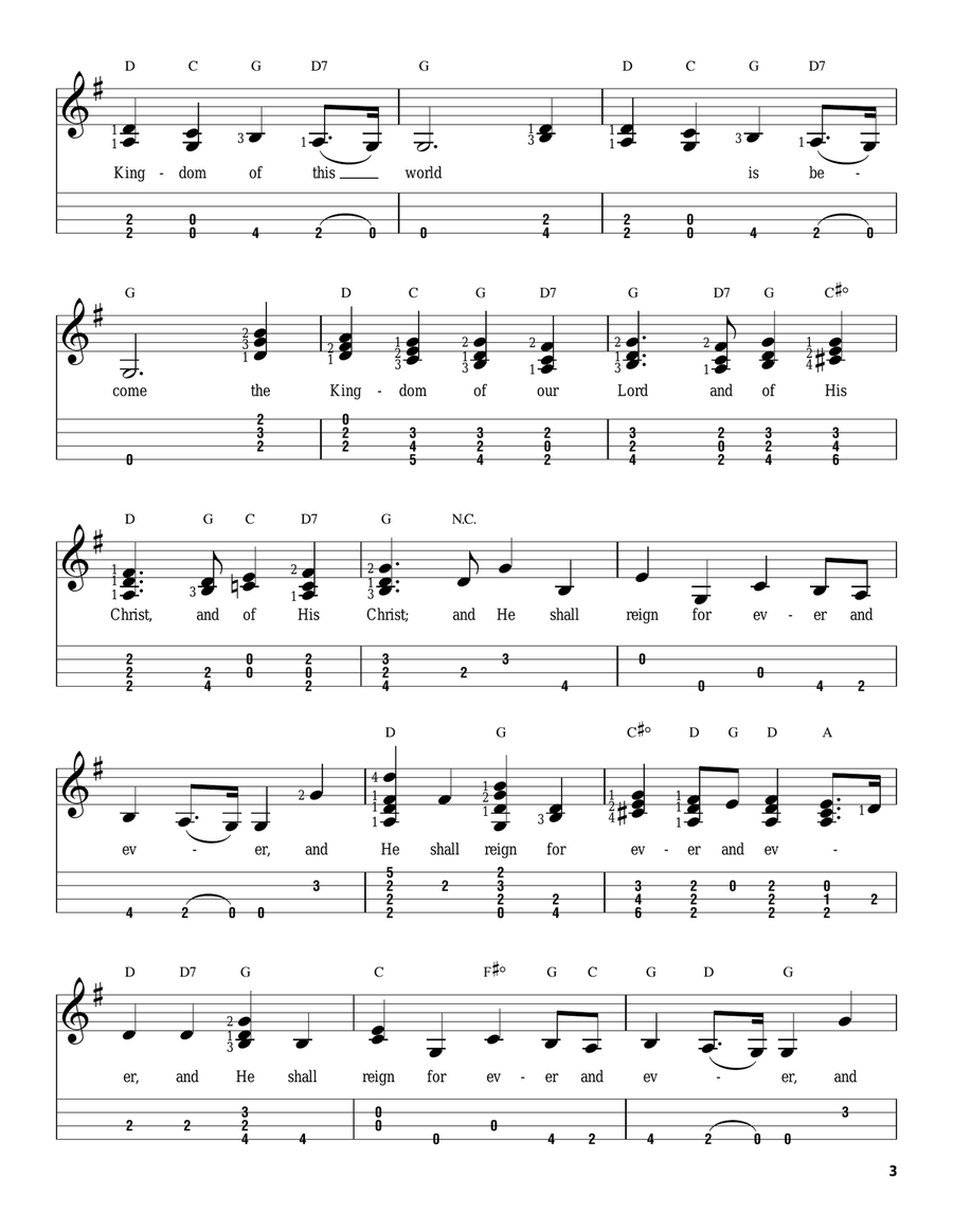 Hallelujah Chorus Choir scores gallery preview page 3
