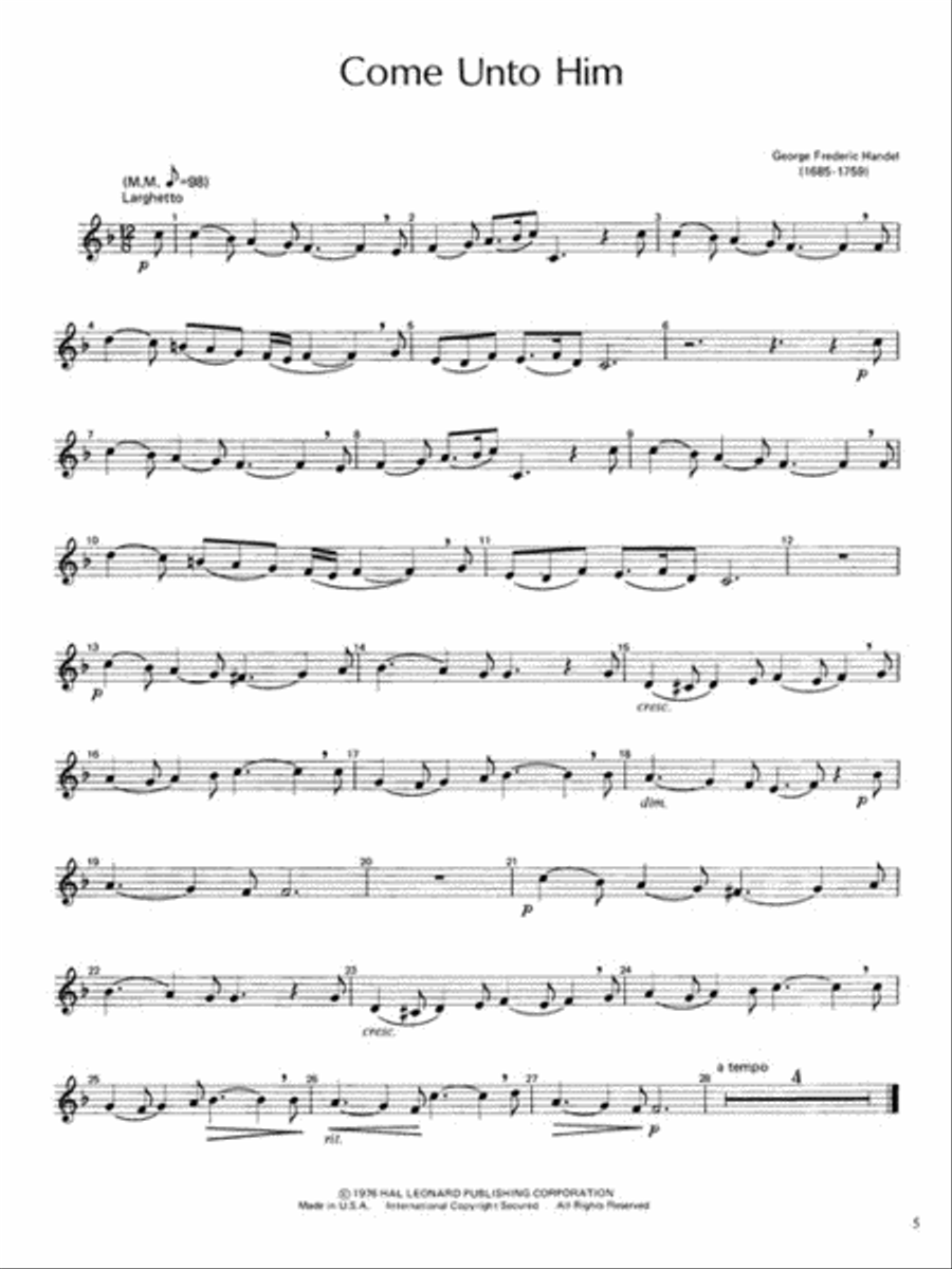 Master Solos Intermediate Level – French Horn Horn scores gallery preview page 6
