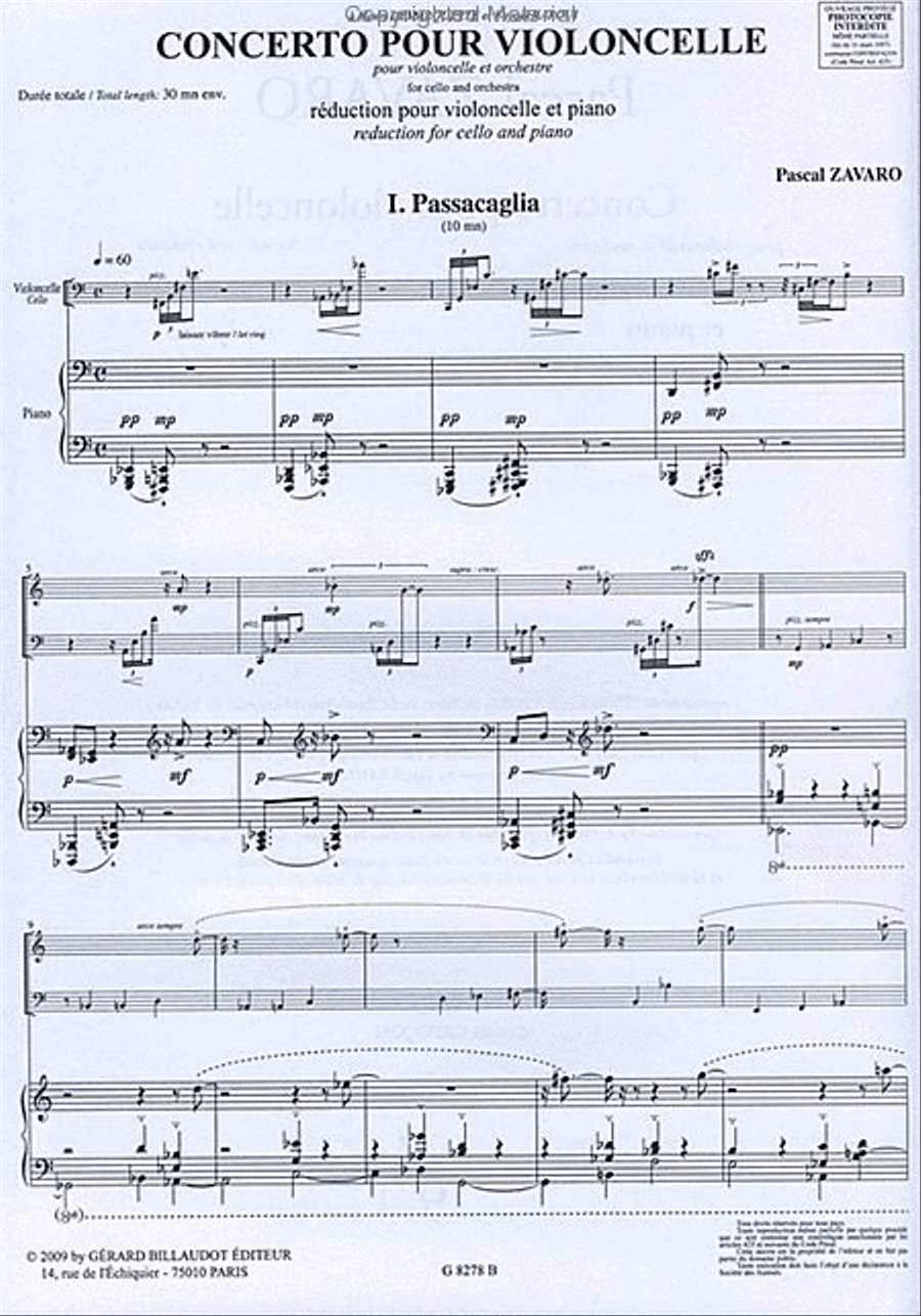 Concerto Pour Violoncelle, Pour Violocelle Et Orchestre Piano scores gallery preview page 2