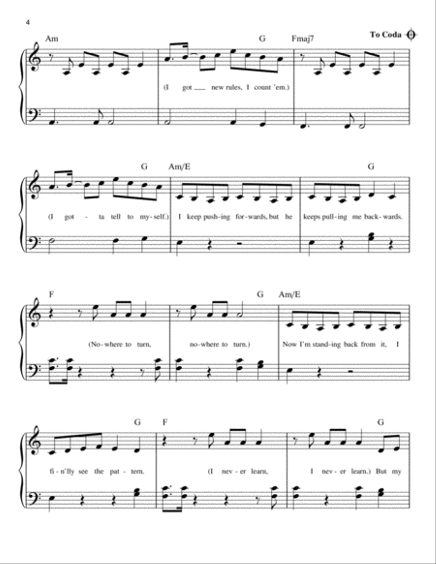New Rules Easy Piano scores gallery preview page 4