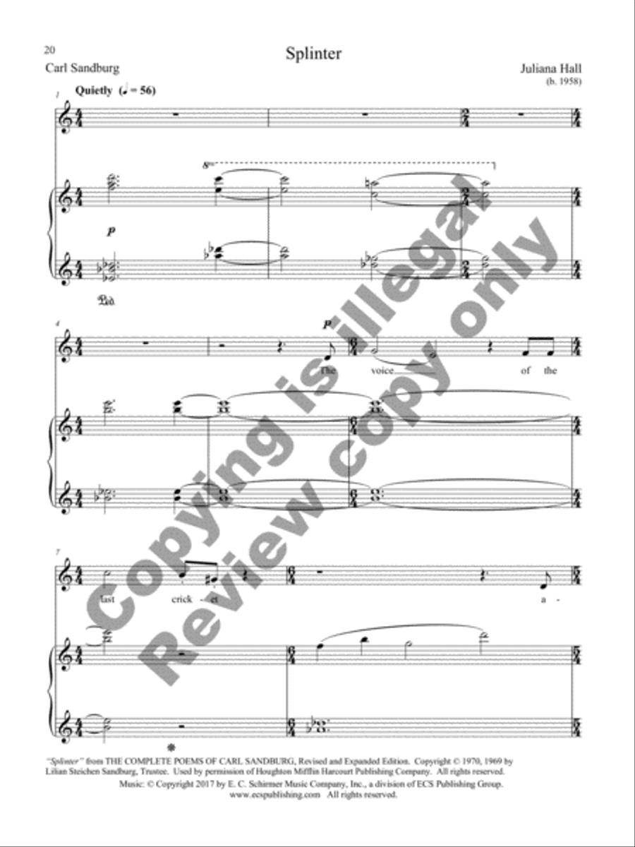 Theme in Yellow: 7 Songs for Mezzo-Soprano and Piano Mezzo-Soprano Voice scores gallery preview page 23
