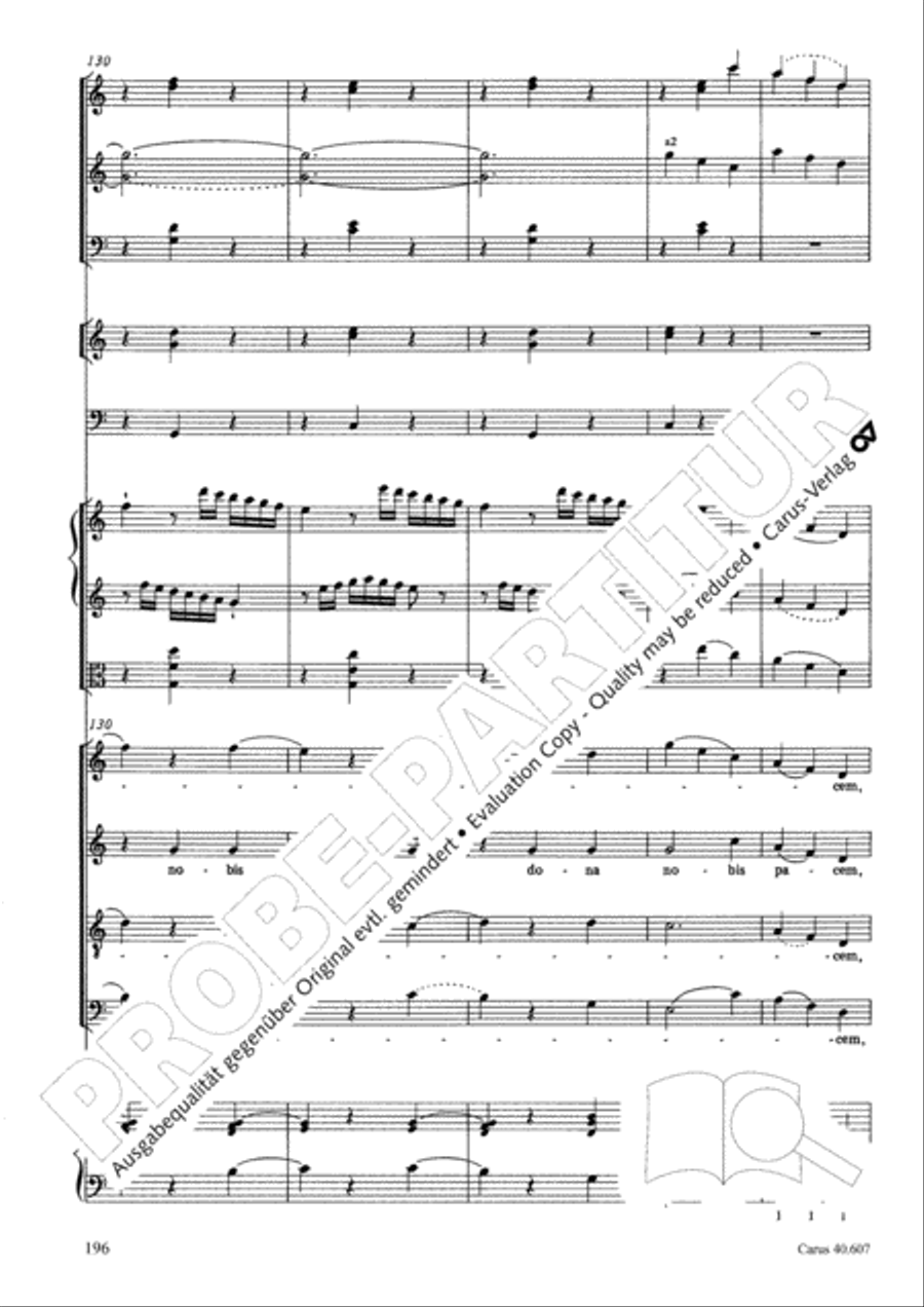 Mass in time of war (Missa in tempore belli) 4-Part scores gallery preview page 204