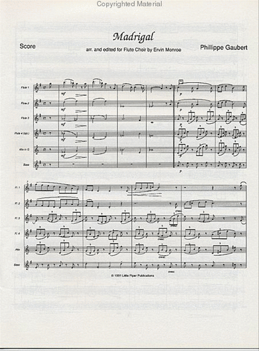 Madrigal Madrigal Flute Choir scores gallery preview page 2
