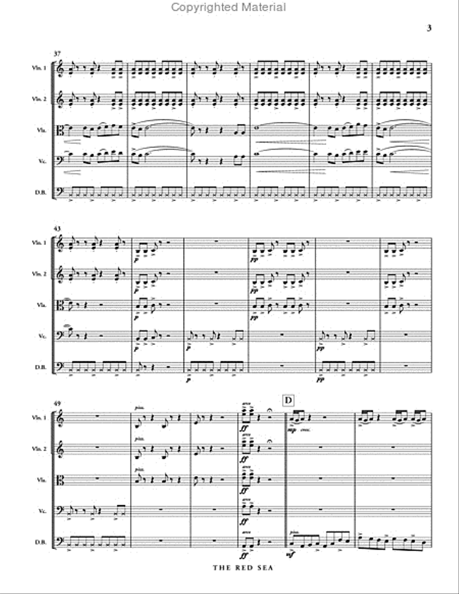 Red Sea, The (score & parts) String Orchestra scores gallery preview page 4