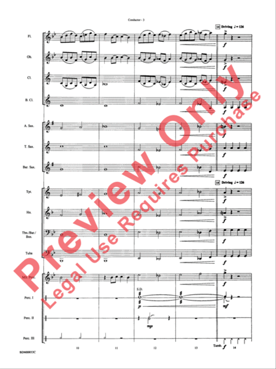 Thunderstorms Concert Band scores gallery preview page 6