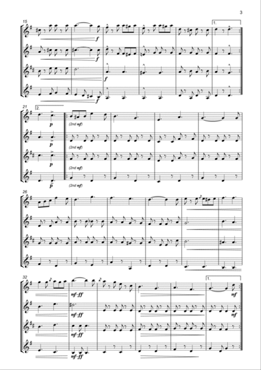 The Liberty Bell for Clarinet Quartet Clarinet Quartet scores gallery preview page 3