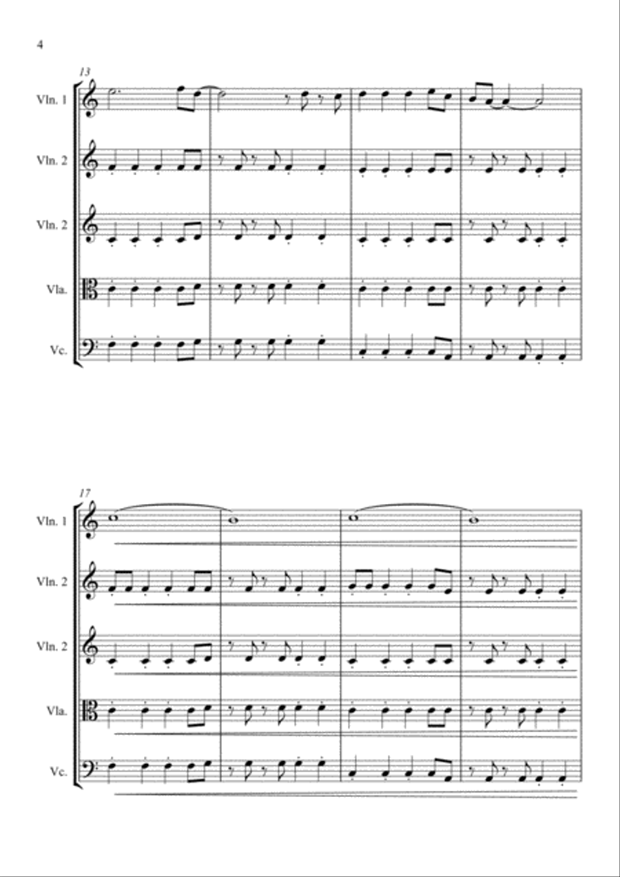 Viva La Vida String Quartet scores gallery preview page 4