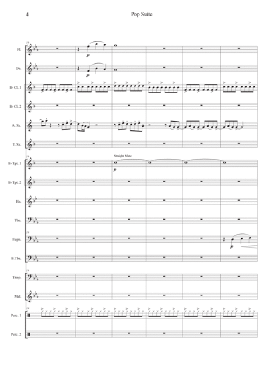 Pop Suite Pop Suite Concert Band scores gallery preview page 4