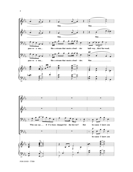 For Good (from Wicked) (arr. Alex Rybeck)
