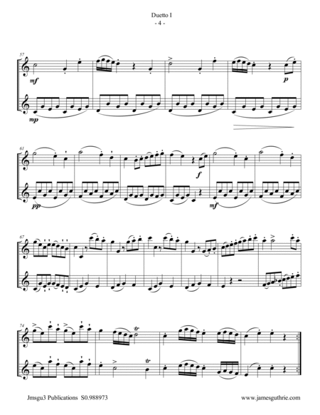 Stamitz: Six Duets Op. 27 Complete for Tenor Sax Duo image number null