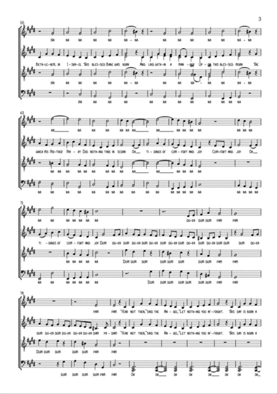 God Rest Ye Merry Gentlemen 4-Part scores gallery preview page 3
