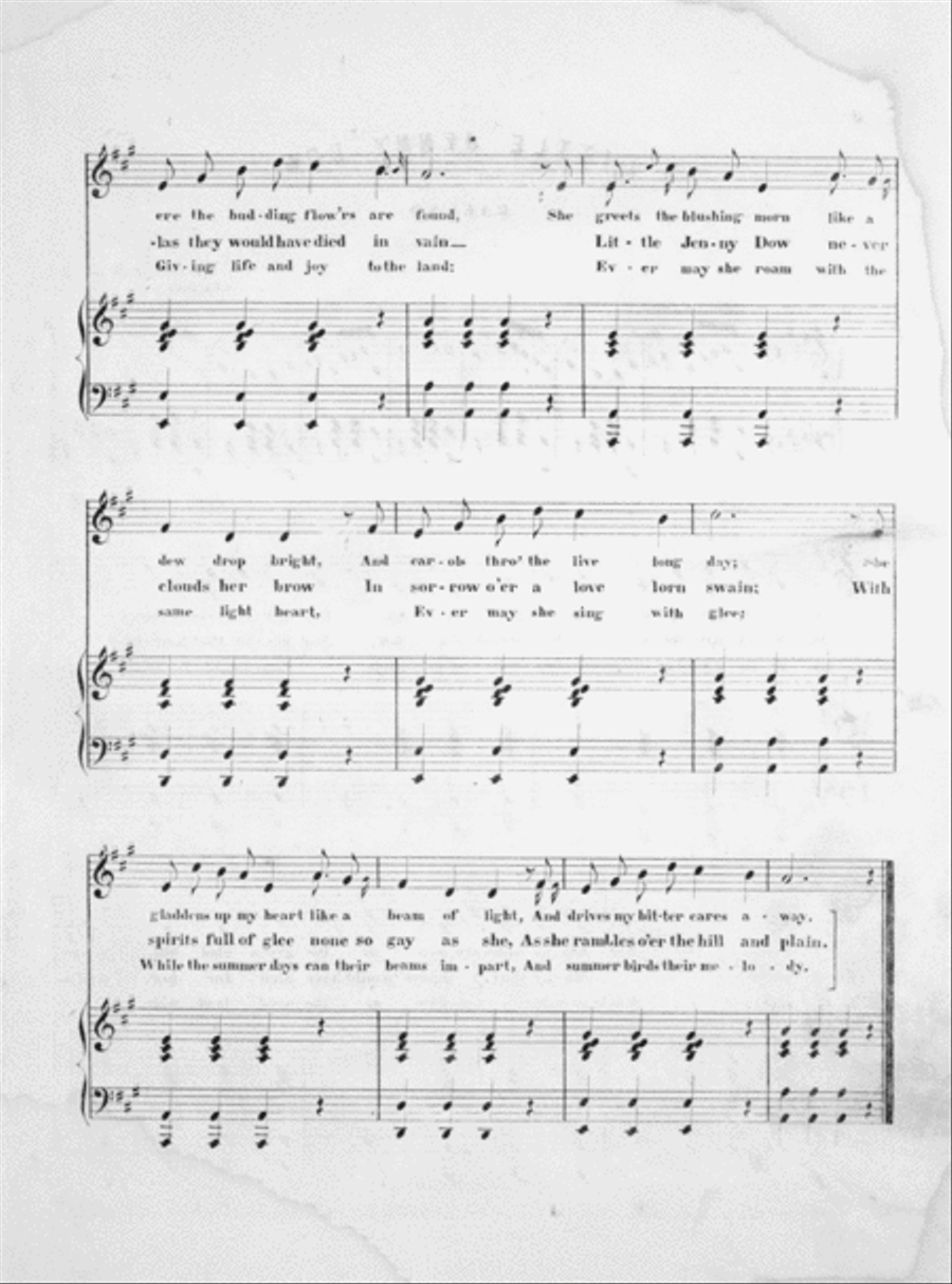 Little Jenny Dow. Ballad 4-Part scores gallery preview page 3