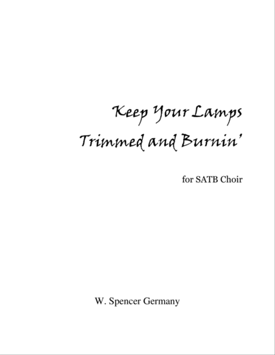 Keep Your Lamps 4-Part scores gallery preview page 1