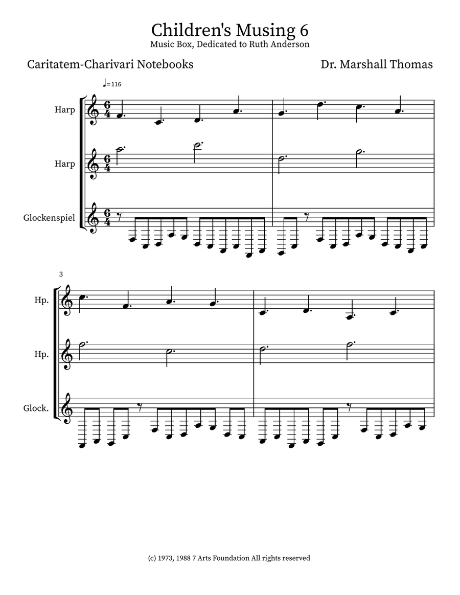 Children's Musing 6 Small Ensemble scores gallery preview page 1