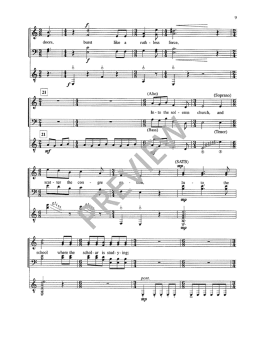 A Procession Winding Around Me (Vocal Score) 4-Part scores gallery preview page 11