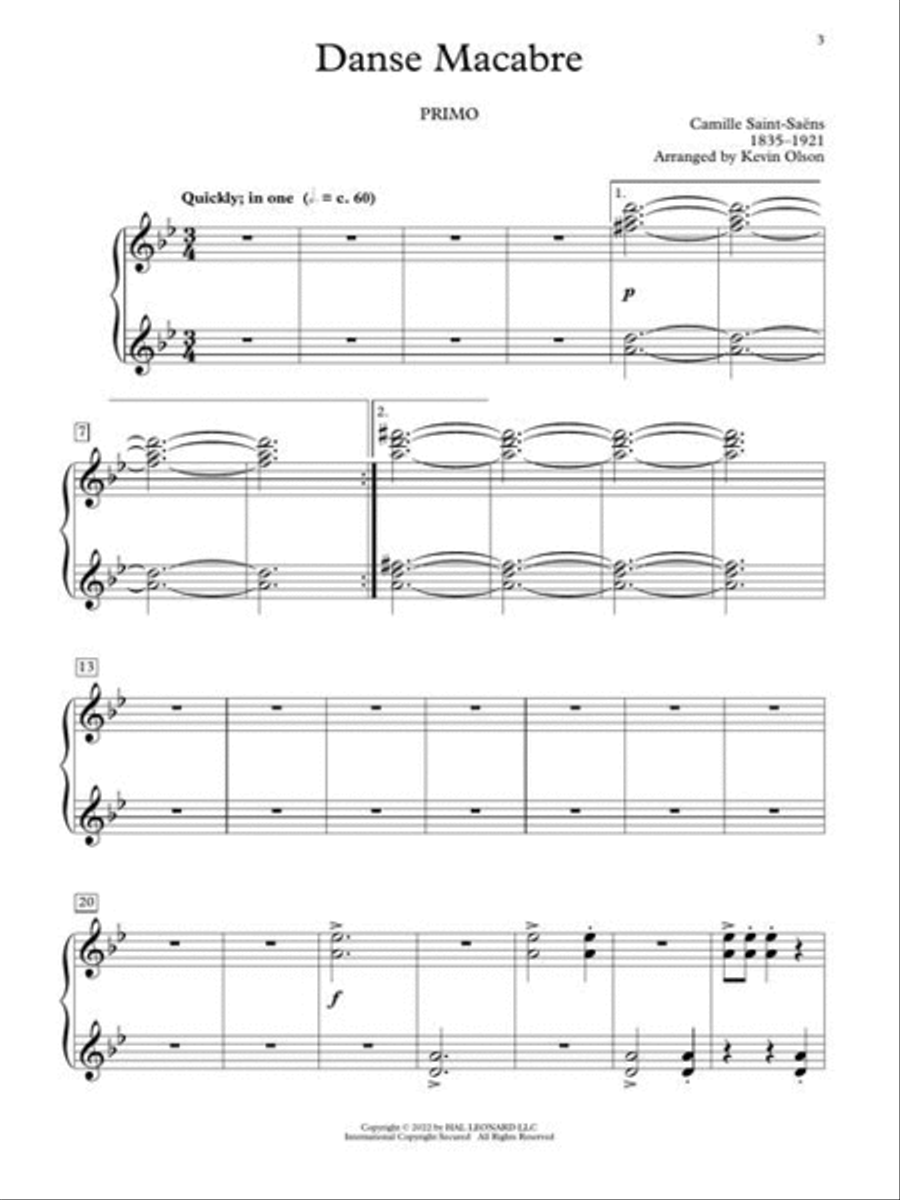 Halloween Classics for Two Piano Method scores gallery preview page 5