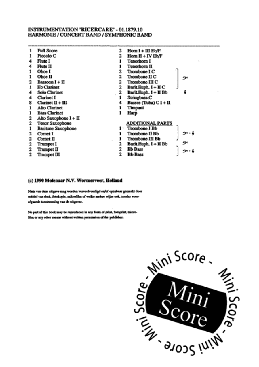 Ricercare Concert Band scores gallery preview page 6