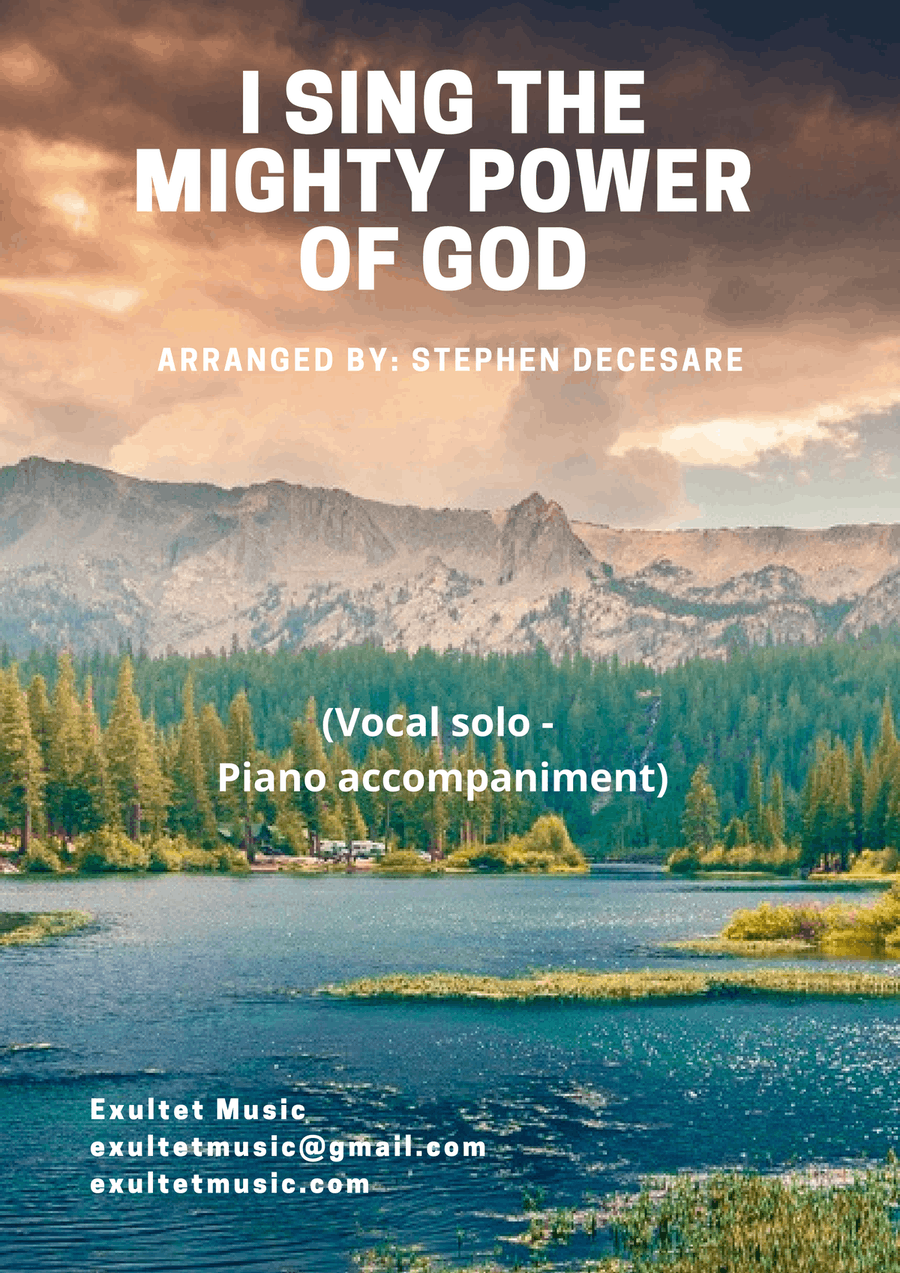 I Sing The Mighty Power Of God (Vocal solo - Piano accompaniment) Voice Solo scores gallery preview page 1
