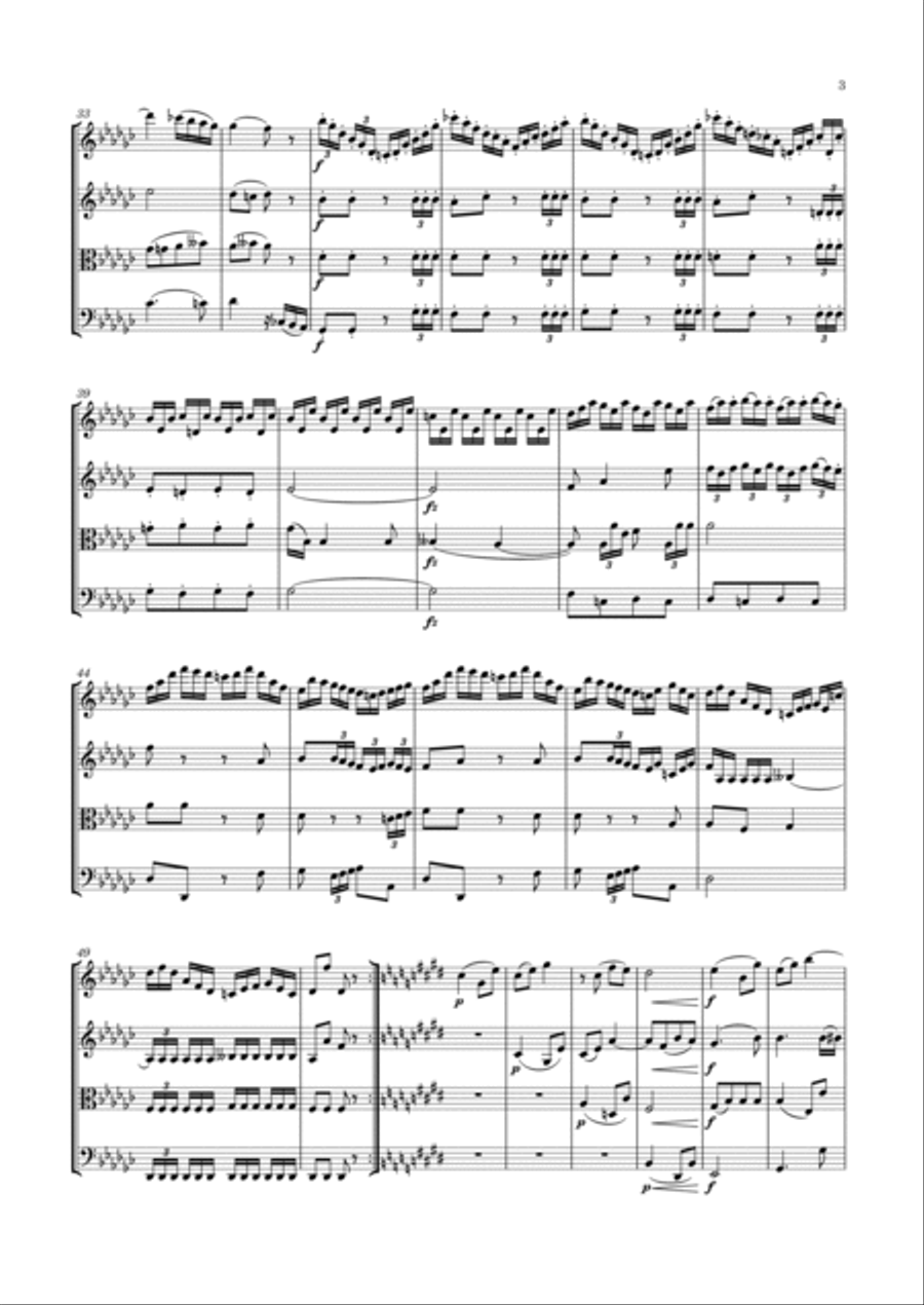 Haydn - String Quartet in D minor, Hob.III:83 ; Op.103 String Quartet scores gallery preview page 3