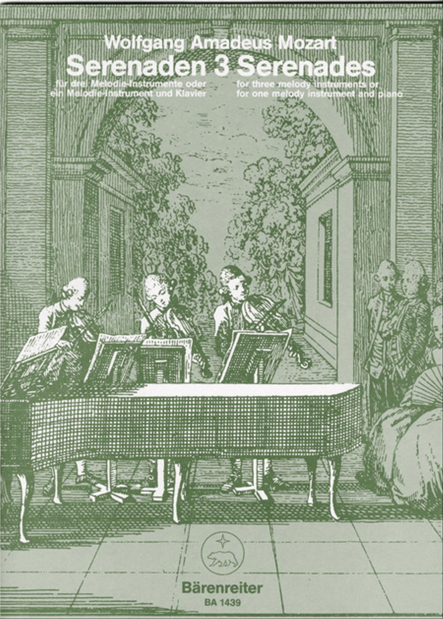 Serenaden fur drei Melodie-Instrumente oder ein Melodie-Instrument und Klavier, Heft 3 C major KV 439b/3 Piano scores gallery preview page 1