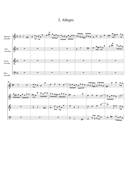 Concerto grosso Op.6, no.4 (arrangement for 4 recorders)