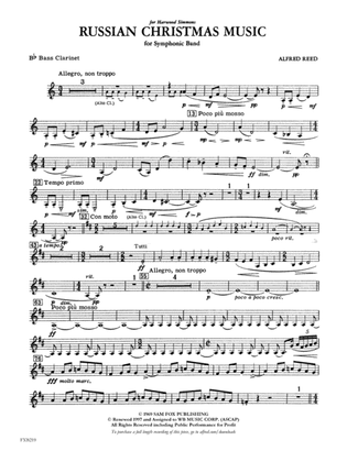Russian Christmas Music: B-flat Bass Clarinet