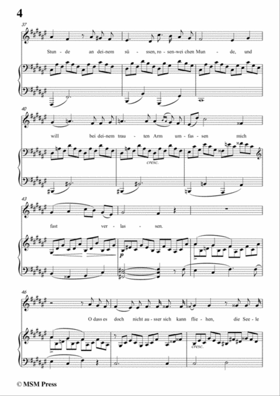 Schubert-Heimliches Lieben,Op.106 No.1,in F sharp Major,for Voice&Piano Voice scores gallery preview page 6