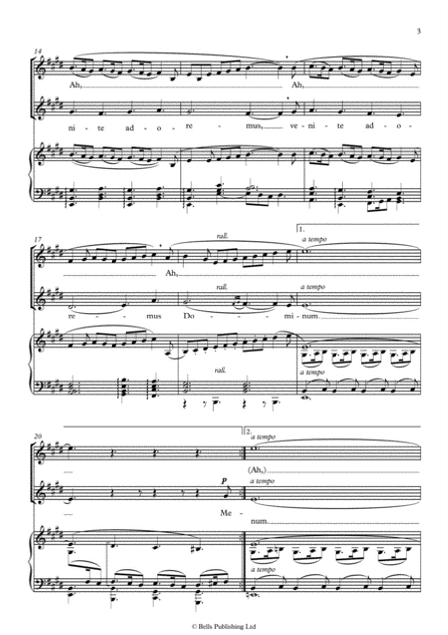 Gesu Bambino (Duet) (D-flat Major) Piano Accompaniment scores gallery preview page 3