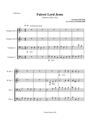 Fairest Lord Jesus (score and parts)
