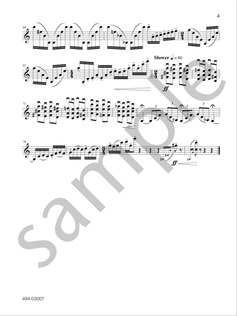 Three Minute Chaconne - Violin Chamber Music scores gallery preview page 6