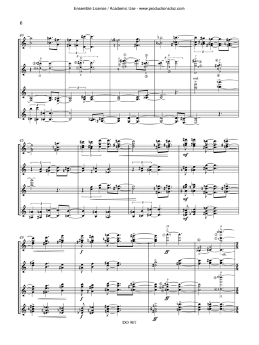4 figures acoustiques Guitar Ensemble scores gallery preview page 6