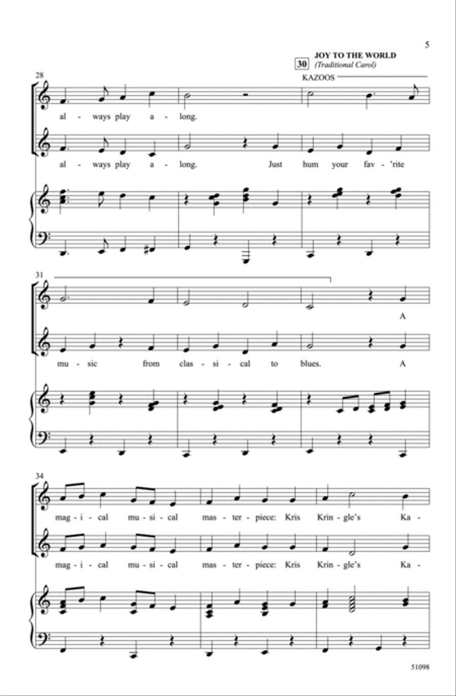 Kris Kringle's Kazoos Kris Kringle's Kazoos Choir scores gallery preview page 4