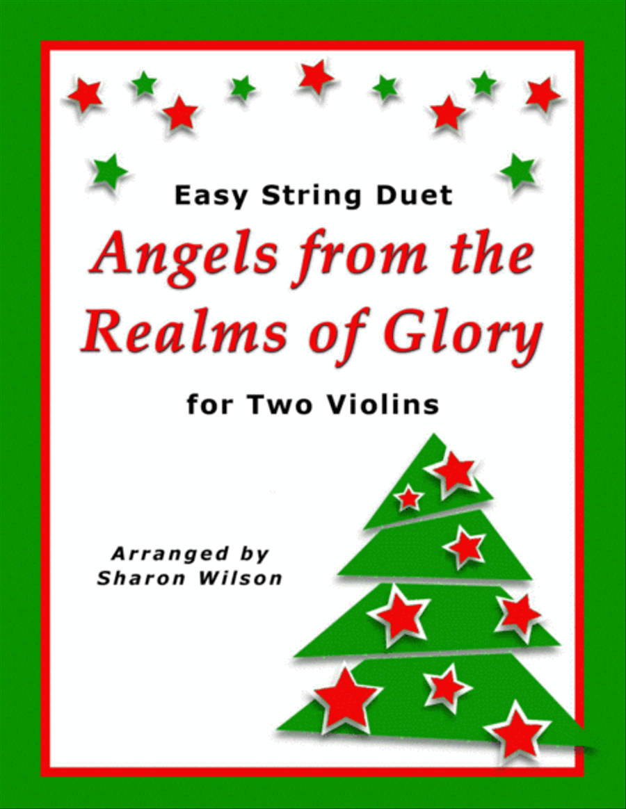Angels from the Realms of Glory (Easy Violin Duet) String Duet scores gallery preview page 1
