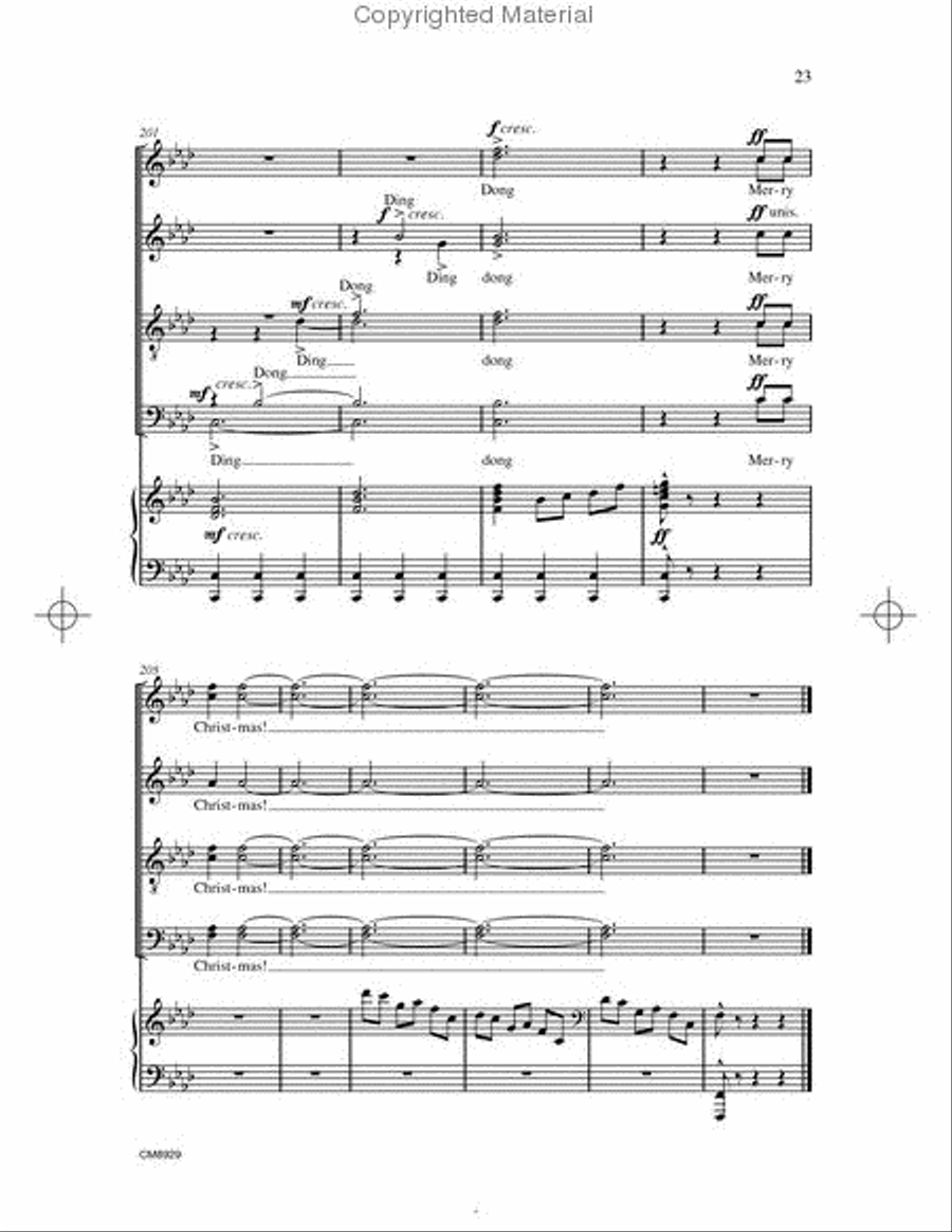 Christmas Bells Are Ringing 4-Part scores gallery preview page 4