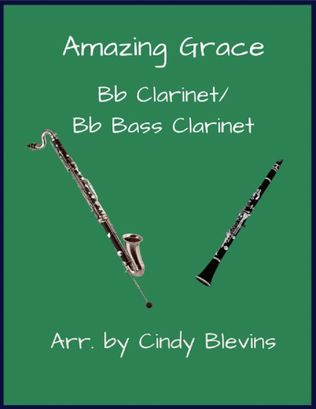 Book cover for Amazing Grace, Bb Clarinet and Bb Bass Clarinet Duet